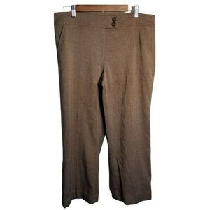 Relativity Womens Size 14P Brown  Solid Dress Pants